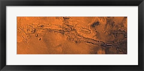 Framed Valles Marineris, the Great Canyon of Mars Print