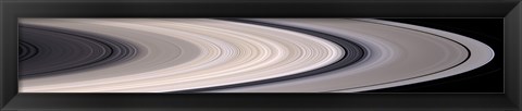 Framed Saturn&#39;s Ring System Print