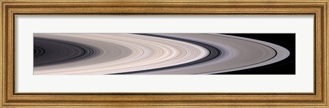 Framed Saturn&#39;s Ring System Print