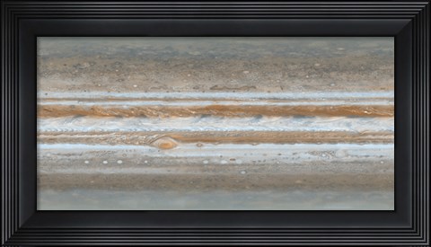 Framed Color Map of Jupiter Print