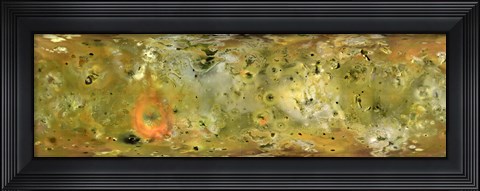Framed Map of Jupiter&#39;s Moon Lo Print