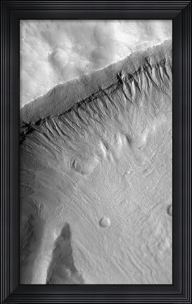 Framed Gullied Crater Wall in the Terra Sirenum Region of Mars Print
