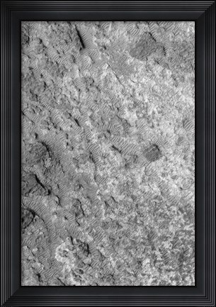 Framed Ancient Meteor Crater in the Northeastern Part of Noachis Terra on Mars Print