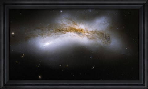 Framed Colliding Spiral Galaxies Print