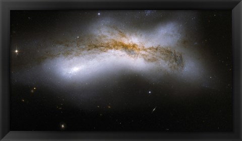 Framed Colliding Spiral Galaxies Print