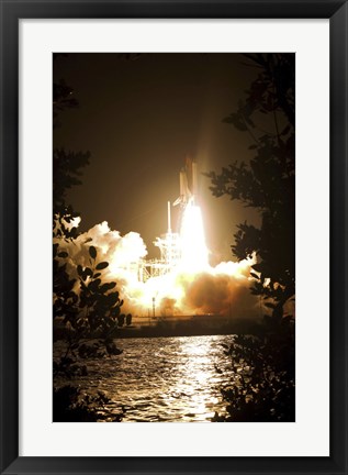 Framed Space Shuttle Endeavour Liftoff Print