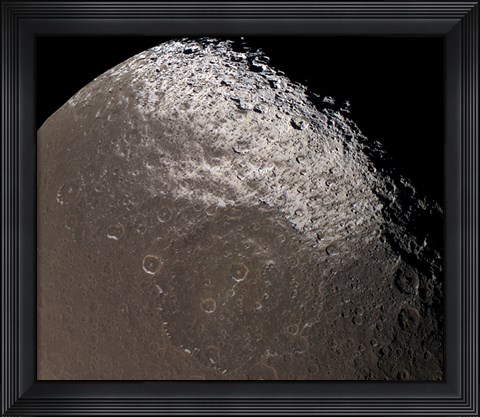 Framed Saturn&#39;s Moon Lapetus Print