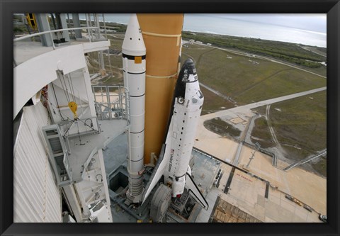 Framed Space Shuttle Atlantis on the Launch Pad Print