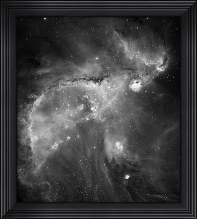 Framed NGC 346 and N66 in the Small Magellanic Cloud Print