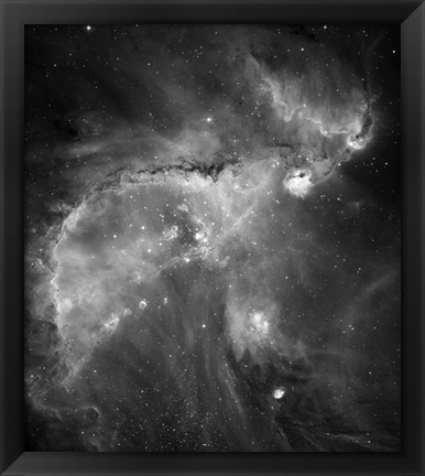 Framed NGC 346 and N66 in the Small Magellanic Cloud Print