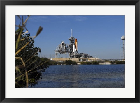 Framed Space Shuttle Discovery on the Launch Pad Print