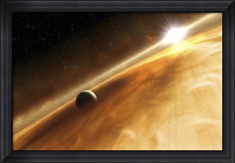 Framed Artist's Concept of the Star Fomalhaut and a Jupiter-Type Planet Print