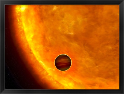 Framed Jupiter-Sized Planet Passing in Front of its Parent Star Print