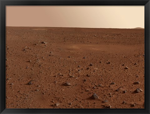 Framed Rocky Surface of Mars Print