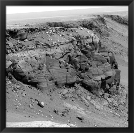 Framed Cliff on the Surface of Mars Print