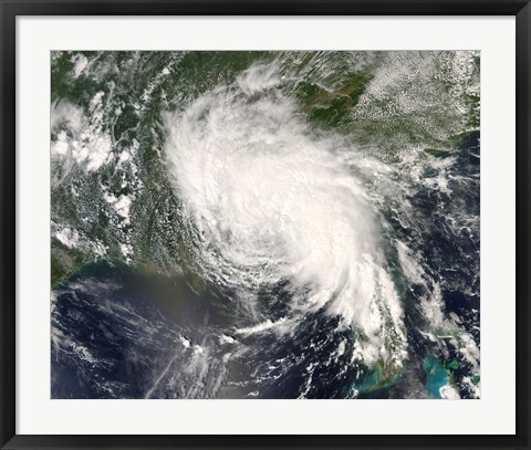 Framed Tropical Storm Fay Ver the Southeastern United States Print