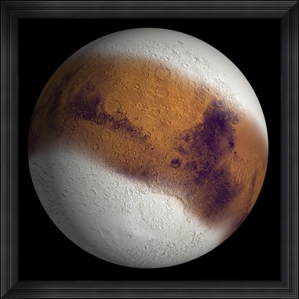Framed Simulated view of Mars Print