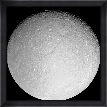 Framed Saturn&#39;s Icy Moon Rhea Print