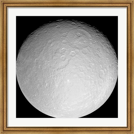 Framed Saturn&#39;s Icy Moon Rhea Print