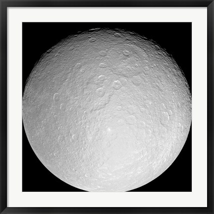 Framed Saturn&#39;s Icy Moon Rhea Print