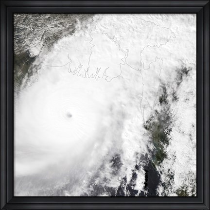 Framed Tropical Cyclone Sidr Print