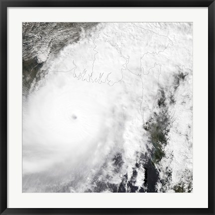 Framed Tropical Cyclone Sidr Print