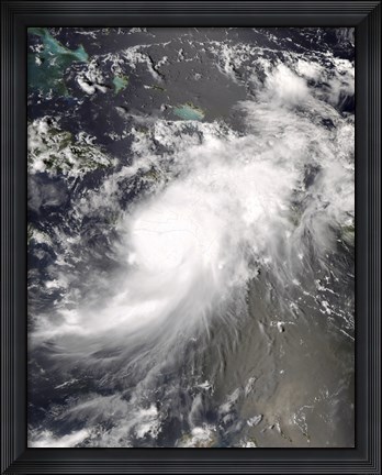 Framed Hurricane Gustav Over Hispaniola Print