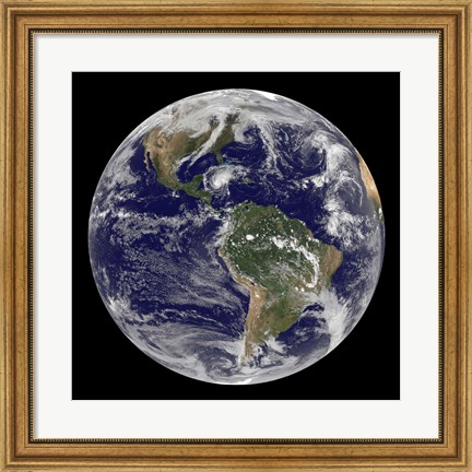 Framed Full Earth Showing Hurricane Paloma Print