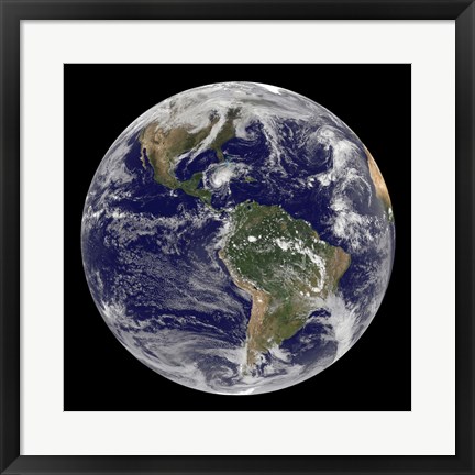 Framed Full Earth Showing Hurricane Paloma Print
