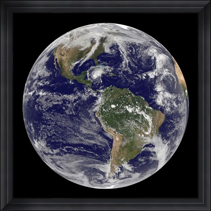 Framed Full Earth Showing Hurricane Paloma Print