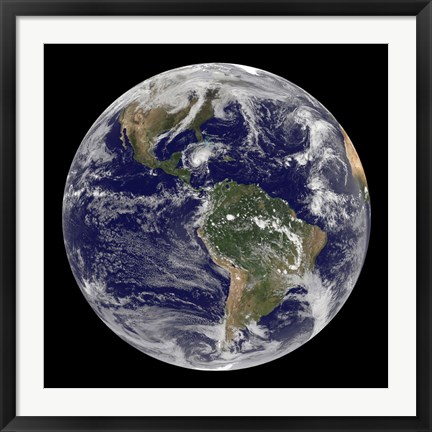 Framed Full Earth Showing Hurricane Paloma Print