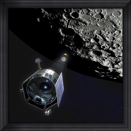 Framed Lunar CRater Observation and Sensing Satellite (LCROSS) Print