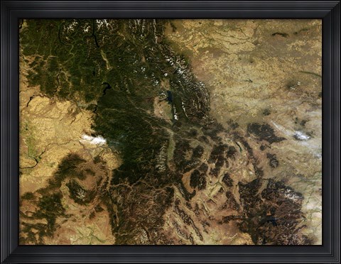 Framed Relatively Clear Day Over the Northwestern Portion of the United States Print