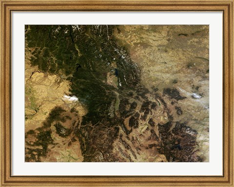 Framed Relatively Clear Day Over the Northwestern Portion of the United States Print