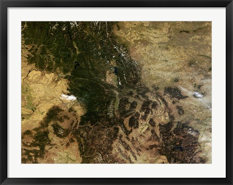 Framed Relatively Clear Day Over the Northwestern Portion of the United States Print