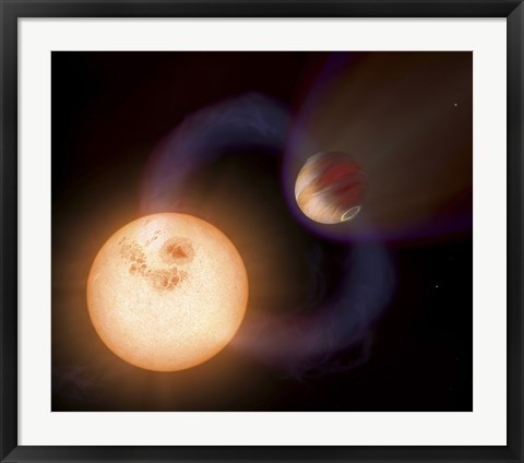 Framed Artist&#39;s Impression of a Unique Type of Exoplanet Print