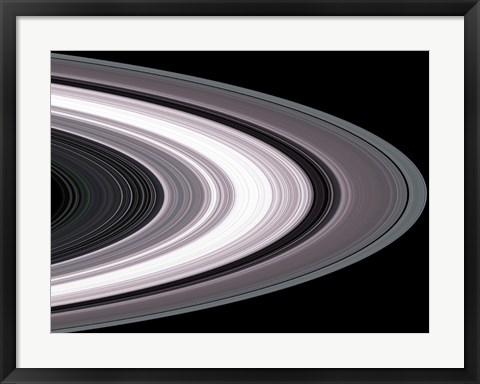 Framed Small Particles in Saturn&#39;s Rings Print