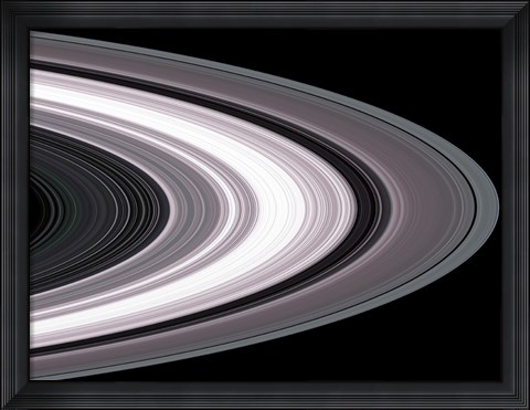 Framed Small Particles in Saturn&#39;s Rings Print