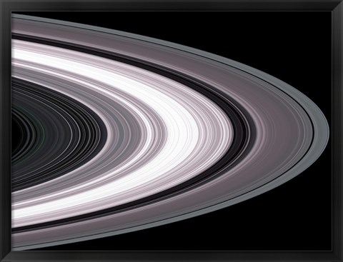 Framed Small Particles in Saturn&#39;s Rings Print