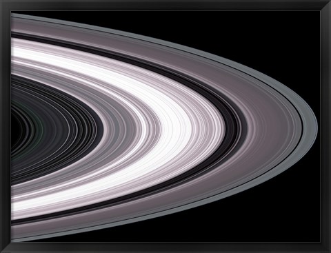 Framed Small Particles in Saturn&#39;s Rings Print