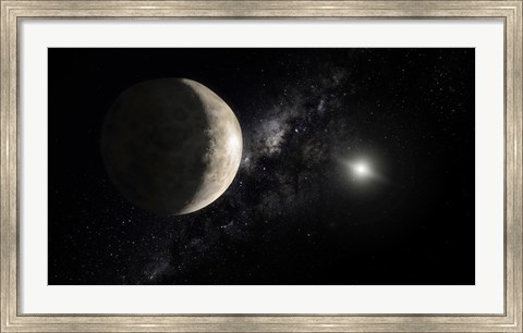 Framed Illustration of Makemake, a Plutoid Located in a Region Beyond Neptune Print