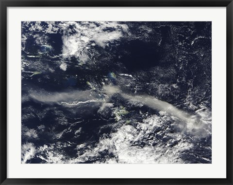 Framed Ash Plume from Soufriere Hills, Montserrat Print