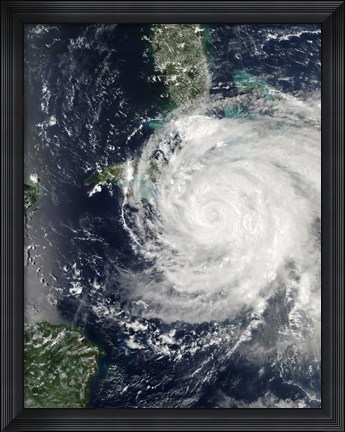 Framed Hurricane Ike over Cuba, Jamaica, and the Bahamas Print