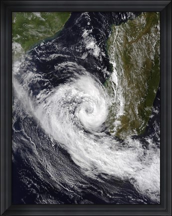 Framed Tropical Cyclone Izilda Print