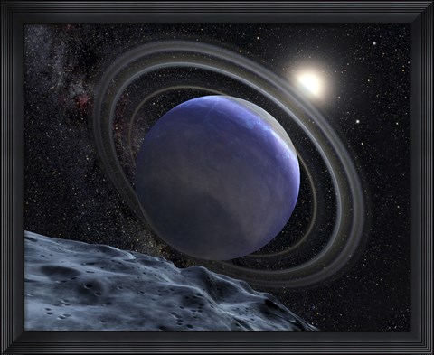 Framed Artist&#39;s Illustration of an Extrasolar Planet Orbiting Star HR 8799 Print