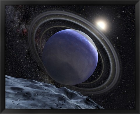 Framed Artist&#39;s Illustration of an Extrasolar Planet Orbiting Star HR 8799 Print