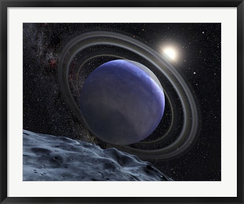 Framed Artist&#39;s Illustration of an Extrasolar Planet Orbiting Star HR 8799 Print
