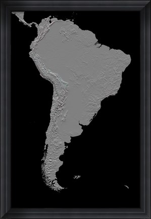 Framed Stereoscopic View of South America Print