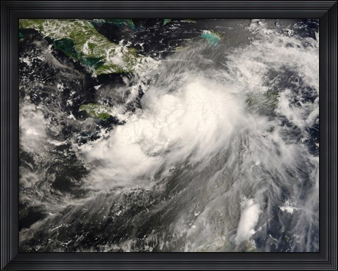 Framed Tropical Storm Gustav in the Caribbean Sea Print