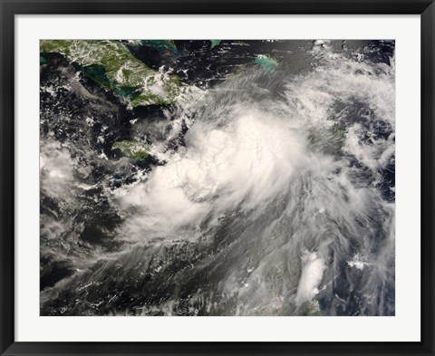 Framed Tropical Storm Gustav in the Caribbean Sea Print